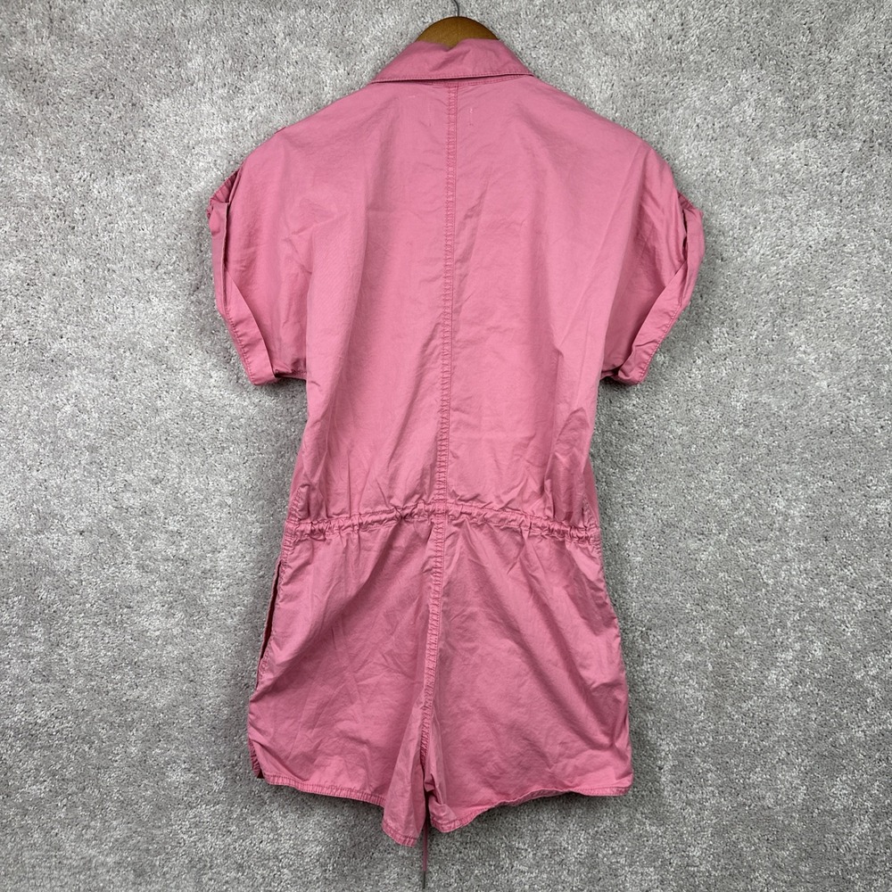 Pistola Meg‎ Romper Size XS Flamingo Pink Zip Front Shorts Short Sleeve Women's - Picture 4 of 8